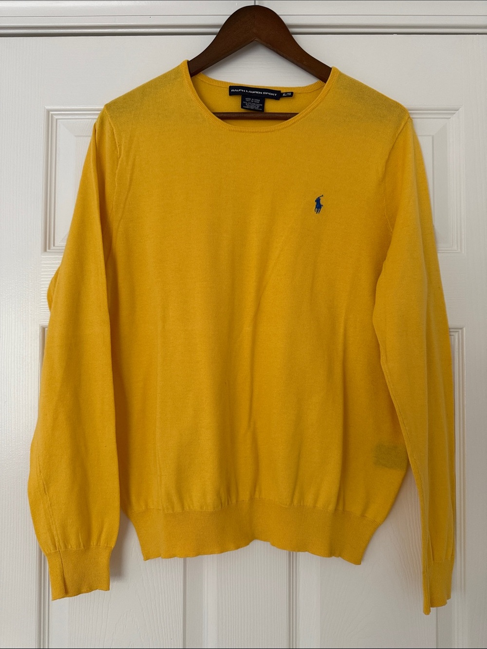 Ralph Lauren Sport cotton sweater yellow sz Xl
